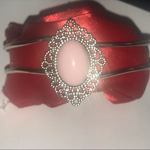Silver pink royal bracelet